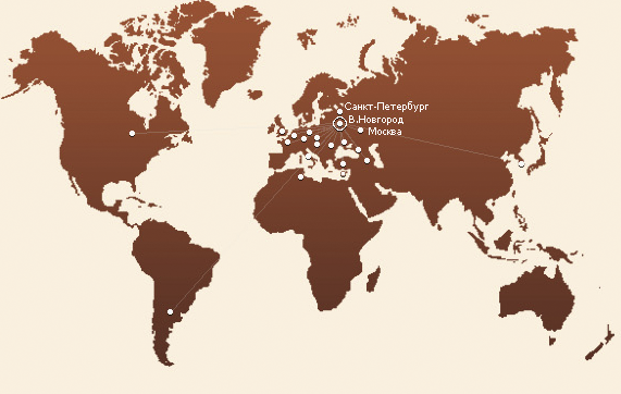 Карта международного взаимодействия